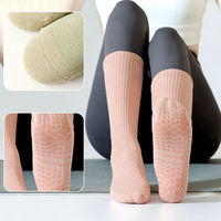 Chaussettes de yoga en coton respirantes, antidérapantes, pour Pilates, danse, sport, pour femmes, avec grip antidérapant, blanches, best-seller