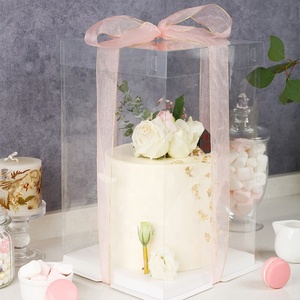 Hot Selling Cake Packaging <b>Box</b> Plastic Transparent Multicolor Customized clear Cake <b>Box</b> - Product Image 2