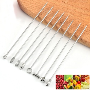 Dụng cụ pha chế đồ uống, que khuấy, que xiên trái cây, que kim loại hình cầu, thép không gỉ 304 18/8, que cocktail Martini - Product Image 5