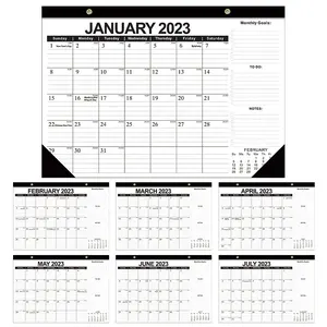 18 months 2023 English wall calendar office writing calendar