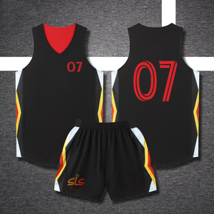 Maillot de basket-ball réversible personnalisable pour homme, 100% polyester, respirant, ensemble uniforme d'entraînement, vêtements de basket-ball - Product Image 1