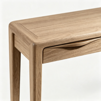 Console moderne en bois de chêne massif avec tiroirs de rangement pour villa, appartement, hôtel, salon