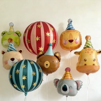 Ballon en aluminium motif animal de dessin animé mignon pour la décoration de scène d'anniversaire de cirque, de fête, de photos de bébés et d'enfants - Chine