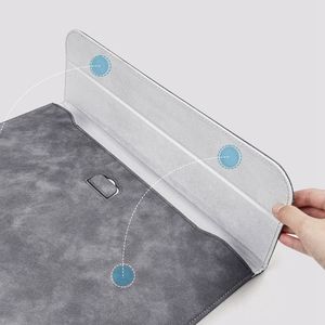 Housse de protection pour ordinateur portable en cuir PU, légère, imperméable et durable, style sac à main, avec support réglable et tapis de souris intégré, vente en gros - Product Image 6