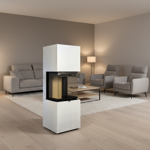 <span class=keywords><strong>Chimenea</strong></span> Interior Moderna de Metal Empotrada, Giratoria de Doble Cara, para Calefacción de Hogares y Villas, Fácil <span class=keywords><strong>Instalación</strong></span> para Hoteles - Product Image 1