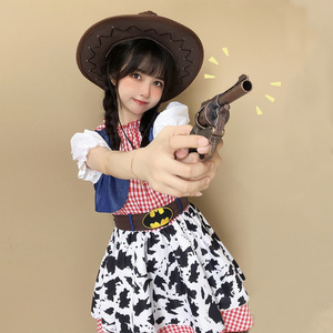 Carnaval Cowgirl Toy Story Woody Girl Cosplay Costume <span class=keywords><strong>Halloween</strong></span> Déguisement Cowboy Chapeau Anime Personnage Toy Story Woody Robe - Product Image 5