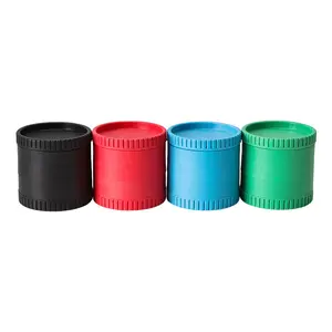 Ship Faster Eco-friendly Wholesale Custom Smoking Accessories 4 Layer Biodegradable Material Plastic Manual Herb Grinder