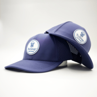 Gorra de Béisbol Trucker Unisex Personalizada Deportiva de 6 Paneles, Transpirable, con Logotipo Bordado de Leopardo, Poliéster/Algodón Dobby Dot, Cierre a Presión