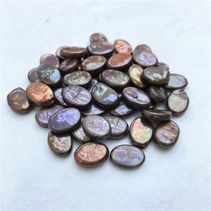 ขายส่งขนาดใหญ่11-15มิลลิเมตรพิสดารรูปร่างวงรีผิดปกติ14มิลลิเมตรธรรมชาติที่มีสีสันสีส้มน้ำจืดมุก - Product Image 4