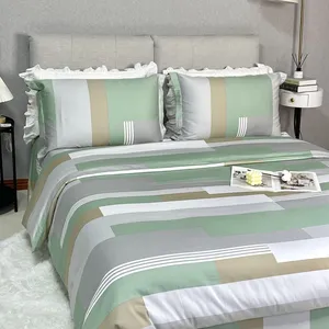 200TC中国制造商定制3D印花床上用品套装纯棉新款轻便奢华纯棉女童床单套装4件套