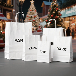 Factory Custom Recycled Clothing Shoe Food Fast Food Printed Shopping Gift Kraft <b>Paper</b> Bag - Product Image 2