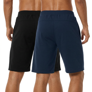 Shorts Bermuda en Coton pour Homme avec Cordon de Serrage, Couleur Unie, Décontractés, pour l'Entraînement, avec Poches, Taille Mi-Haute, Coupe Confortable - Product Image 4