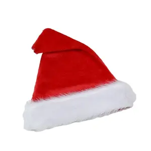 2024 Hotsale clásico Unisex adultos y niños sombrero de felpa terciopelo Navidad sombreros Santa sombrero fiesta decoración Regalo De vacaciones muñeco de nieve