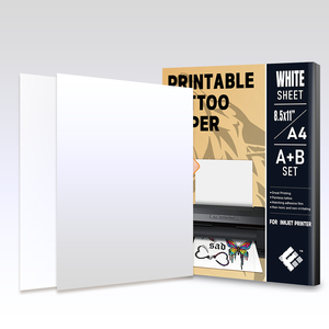 Papier de <span class=keywords><strong>transfert</strong></span> de tatouage imprimable au <span class=keywords><strong>laser</strong></span> de qualité supérieure, feuilles d'art corporel temporaire pour les événements, les séances photo, le bricolage, respectueux de la peau - Product Image 1
