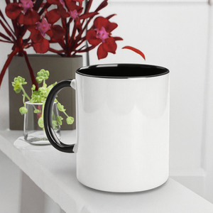 Mug à lait classique en porcelaine fine de 11 oz avec intérieur coloré, personnalisable en gros pour cadeaux d'affaires, compatible lave-vaisselle et micro-ondes - Product Image 3