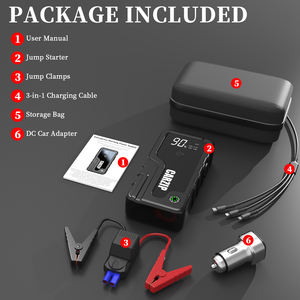 Jump <span class=keywords><strong>Starter</strong></span> Multifungsi, pengisi daya baterai portabel daya tinggi 6400mAh 12V Bank daya mobil - Product Image 6