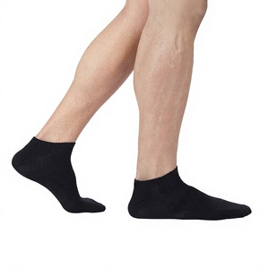 Chaussettes de sport basses pour hommes, couleur unie, respirantes, avec soutien de la voûte plantaire, en coton, personnalisables OEM, vente en gros - Product Image 2