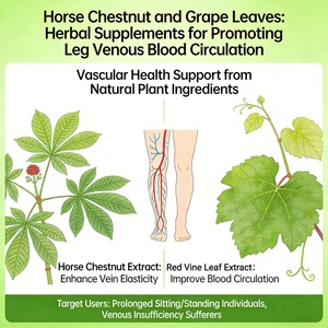Factory OEM Support Leg Vein & Blood Circulation Herbal Extract 20% Aescin With Red Vine Leaf Supplement Horse <b>Chestnut</b> Capsules - Product Image 3