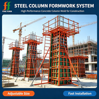 Système de coffrage modulaire réutilisable en acier pour murs préfabriqués, dalles et colonnes en béton