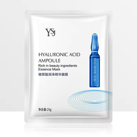 Masque facial en feuille YSJ à l'acide hyaluronique et à la glycérine, 25g, hydratation profonde à haute molécule, repulpant, anti-dessèchement, lissant, pour tous types de peau