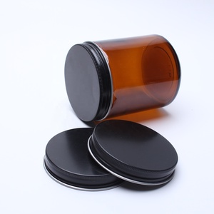 ขวดแก้วเปล่าสีอำพันใส1ออนซ์2ออนซ์4ออนซ์8ออนซ์พร้อมฝาโลหะสีเงินสีทองสีดำสีขาว - Product Image 5