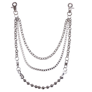 Fashionable Multi Layer Pants <b>Chain</b> Tibetan Silver Ball Shape Waist <b>Chain</b> Casual Hip Hop Punk Style Denim Jeans Accessory - Product Image 5