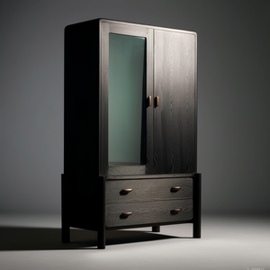 <span class=keywords><strong>Mme</strong></span> Woods Armoire italienne de luxe de style antique en chêne naturel au design simple Armoire de chambre à coucher - Product Image 3