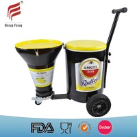 2024 seau à glace extérieur robuste Commercial Portable chariot baril Offest charbon de bois barbecue gril fumeur glacière avec roues
