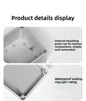 Boîtier de jonction en plastique ABS P66 320*240*110mm, boîtier électrique étanche pour projets extérieurs DIY, éclairage solaire et vidéosurveillance