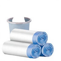 Sacs poubelles à cordon de serrage 4 gallons, petits, 60 unités, faciles à séparer, résistants aux fuites, doublures en plastique pour salle de bain, cuisine, chambre et bureau