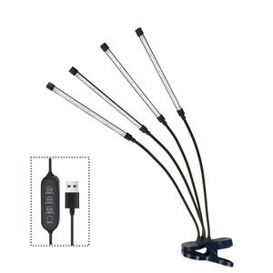 Desktop Clip-on <strong>Led</strong> Grow Lights 10W Full <strong>Spectrum</strong> with Timing Function <strong>Red</strong> Emission for Indoor Plant Growing - Product Image 3