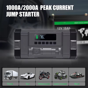 Démarreur de batterie de voiture portable IBD 12v avec pompe à air, <span class=keywords><strong>gonfleur</strong></span> de pneus, <span class=keywords><strong>station</strong></span> de banque d'alimentation, kit d'outils d'urgence multifonction - Product Image 2