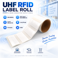 Rouleau d'étiquettes RFID UHF 860-960 MHz EPC Gen2 ISO18000-6C Impinj Monza R6, autocollant passif imprimable pour le suivi logistique et l'inventaire