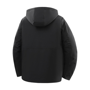 Giubbotto Blouson Invernale da <span class=keywords><strong>Uomo</strong></span> con Isolamento Termico in Grafene Collo Alto Motivo a Lettere Logo Frontale Cappuccio Staccabile Spesso Stile Casual - Product Image 4