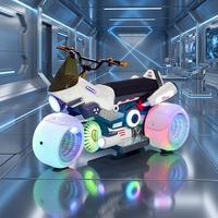 Motocicleta de Carreras para Niños, Funciona con Batería, Operada con Monedas, para Parques de Diversiones, Centros Comerciales, Juegos de Arcade, Motocicleta Deslumbrante
