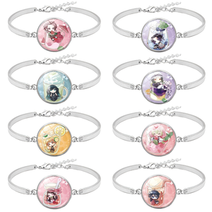 8 Hot New Styles <b>Glass</b> Craft Custom Dome Cabochon Time Gem <b>Glass</b> Charm <b>Bangle</b> Bracelet Wristlet Alloy Fashion Bracelet for Women - Product Image 1