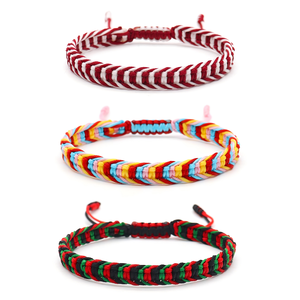 Bracelet d'amitié bohème tressé à la main, style spirituel, avec logo personnalisable, cordon coloré réglable, unisexe <span class=keywords><strong>VIYA</strong></span> - Product Image 1