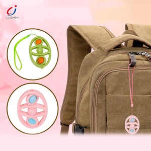 Chengji <span class=keywords><strong>Pop</strong></span> Press Fidget Jouet Porte-clés Unisexe Diy Squishy Dessin Animé Coloré Sensoriel Soulagement Du Stress Doigt Spin Jouet - Product Image 4