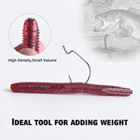 Goture 10Pcs Tungstène Clou Poids 25Pcs Kit de Poids avec Boîte Neko Rig Wacky Pêche pour Leurres en Plastique Souple Plombs Plombs