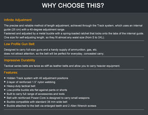 ALFA regolabile per fettuccia pesante in metallo a scorrimento nero strumento tattico per pistola cintura in Nylon fibbia 38MM - Product Image 5