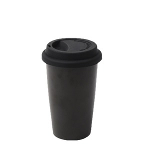Jin Xun Ceramic Coffee Mug Double Wall Insulated With Silicone Lid Gift For Everyday Use - Product Image 1
