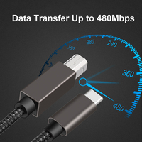 Haute Vitesse USB Type C à USB 2.0 Type B Imprimante Scanner Câble Pour Ordinateur Portable