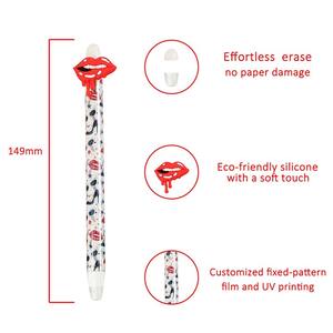 O&Qファッション消せるジェルペン両頭熱転写感熱性プラスチック0.5mm黒/青カスタムロゴオフィス学校 - Product Image 4