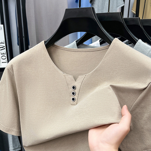 High-street to <strong>Shirt</strong> for Men Summer Sundays Tactical T- <strong>Shirt</strong> Short Sleeve Drop Shoulder Plain Solid Minimal Casual Daily Wear - Product Image 5