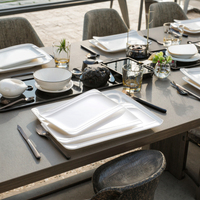 Assiettes à dîner en mélamine blanche incassables de 12 pouces certifiées nouveau style