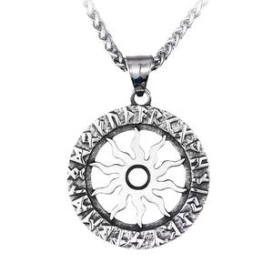 Collier chaîne en diamant <span class=keywords><strong>Viking</strong></span> avec pendentif lettre Odin Louen, bijoux rétro mythiques <span class=keywords><strong>du</strong></span> père des dieux - Product Image 3