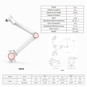 Brazo Robótico Colaborativo Ultraligero de 6 Ejes FR10 con Capacidad de Carga de 10 kg para Construcción, Soldadura, Pulido y Rectificado para Humanos - Product Image 3