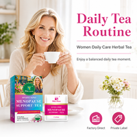 Teh Herbal Perawatan Harian Wanita Langsung dari Pabrik, Teh Pendukung Menopause, Label Pribadi OEM ODM, Pemasok Grosir, Produk untuk Dijual Kembali