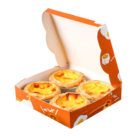 Boîtes à cupcakes en papier kraft blanc personnalisées écologiques, boîte à tartelettes aux œufs 2/4/6 pièces pour l'emballage avec fenêtre