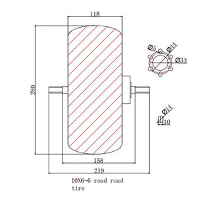 มอเตอร์100N เกียร์แบบไม่มีแปรงถ่านแรงบิดสูงความเร็วต่ำ10นิ้ว6-12กม./ชม. สำหรับเครื่องตัด<span class=keywords><strong>หญ้า</strong></span>พร้อมยางนิวเมติก - Product Image 2